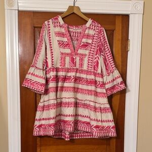 Anthropologie “en creme” cropped caftan